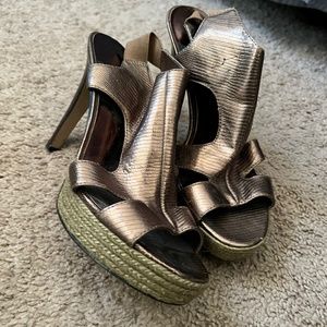 Nine West Copper Espadrille Heels